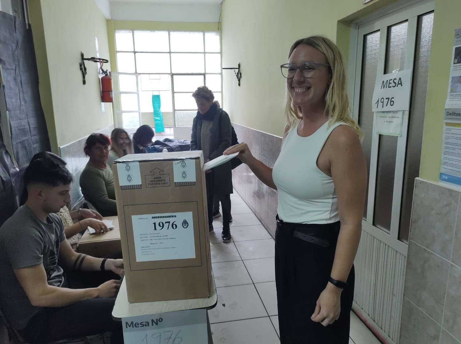 Julieta Carraza expresó su emoción sobre las elecciones y denunció una pequeña irregularidad