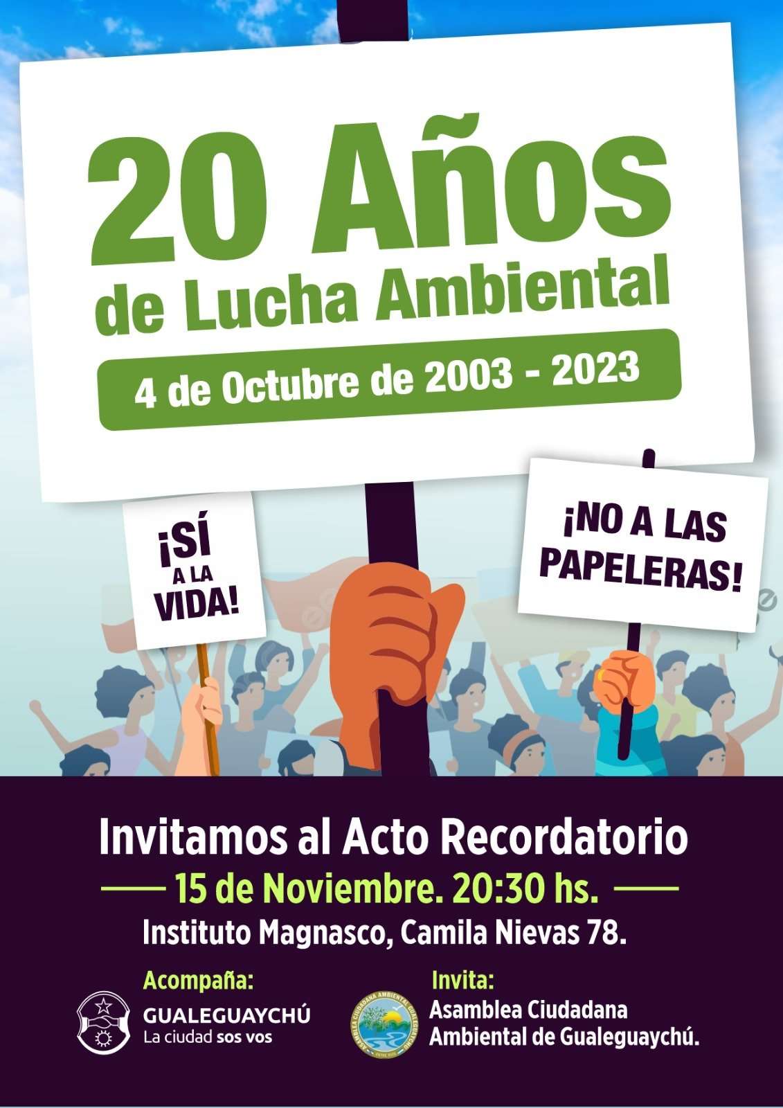 20 años de lucha de la Asamblea Ambiental Gualeguaychú