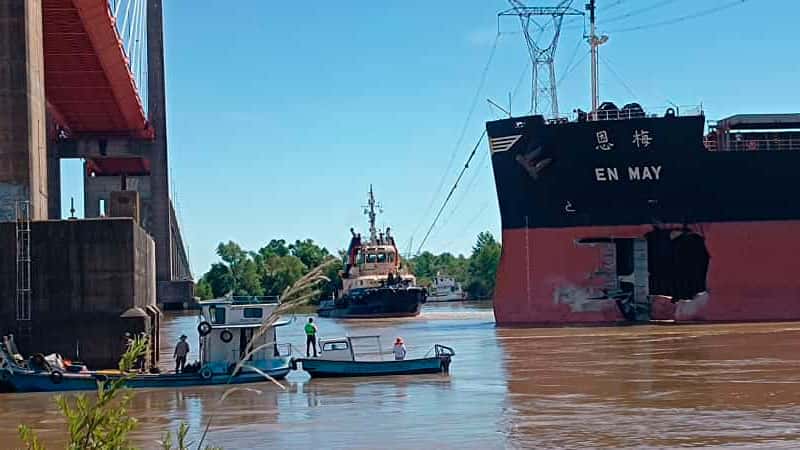 Removieron el barco en Zárate-Brazo Largo y ya se reanudó el tránsito