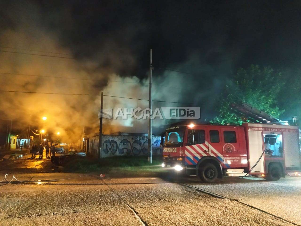 Demoledor incendio de una vivienda en Gualeguaychú