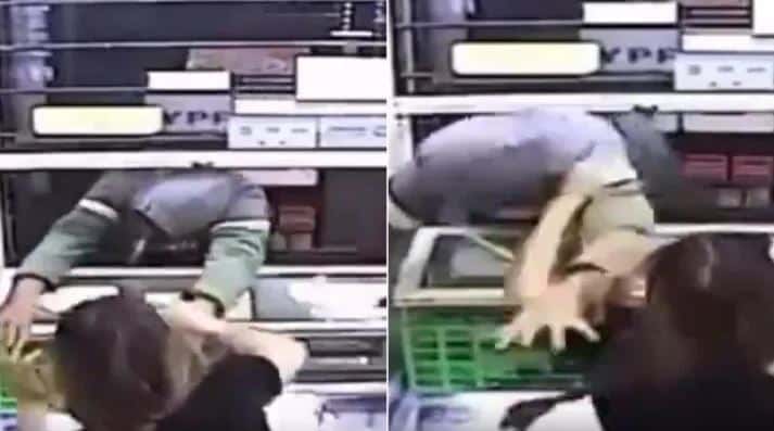 Una kiosquera noqueó a un ladrón de cigarrillos: hace lucha libre y le dio más de 10 trompadas