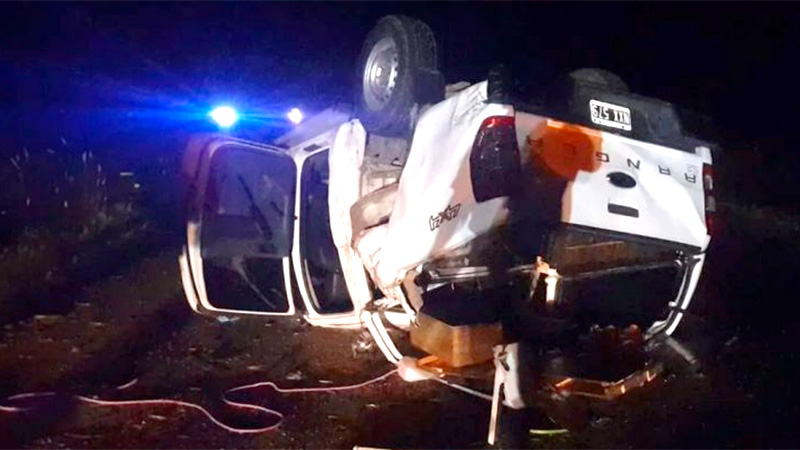 Impactante vuelco de una camioneta en la Autovía Artigas – El Día de ...